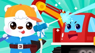 Bubble Bubble! The Rainbow Heavy Vehicle 🚜🌈| Kids Vehicle Song | Lotty Friends