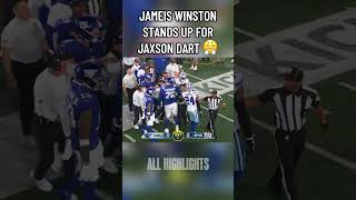 JAMEIS WINSTON STANDS UP FOR JAXSON DART 😤 #nfl#football#nflshorts#nflmemes#shorts#sports#giants#hit