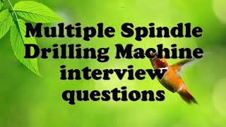 Multiple Spindle Drilling Machine interview questions