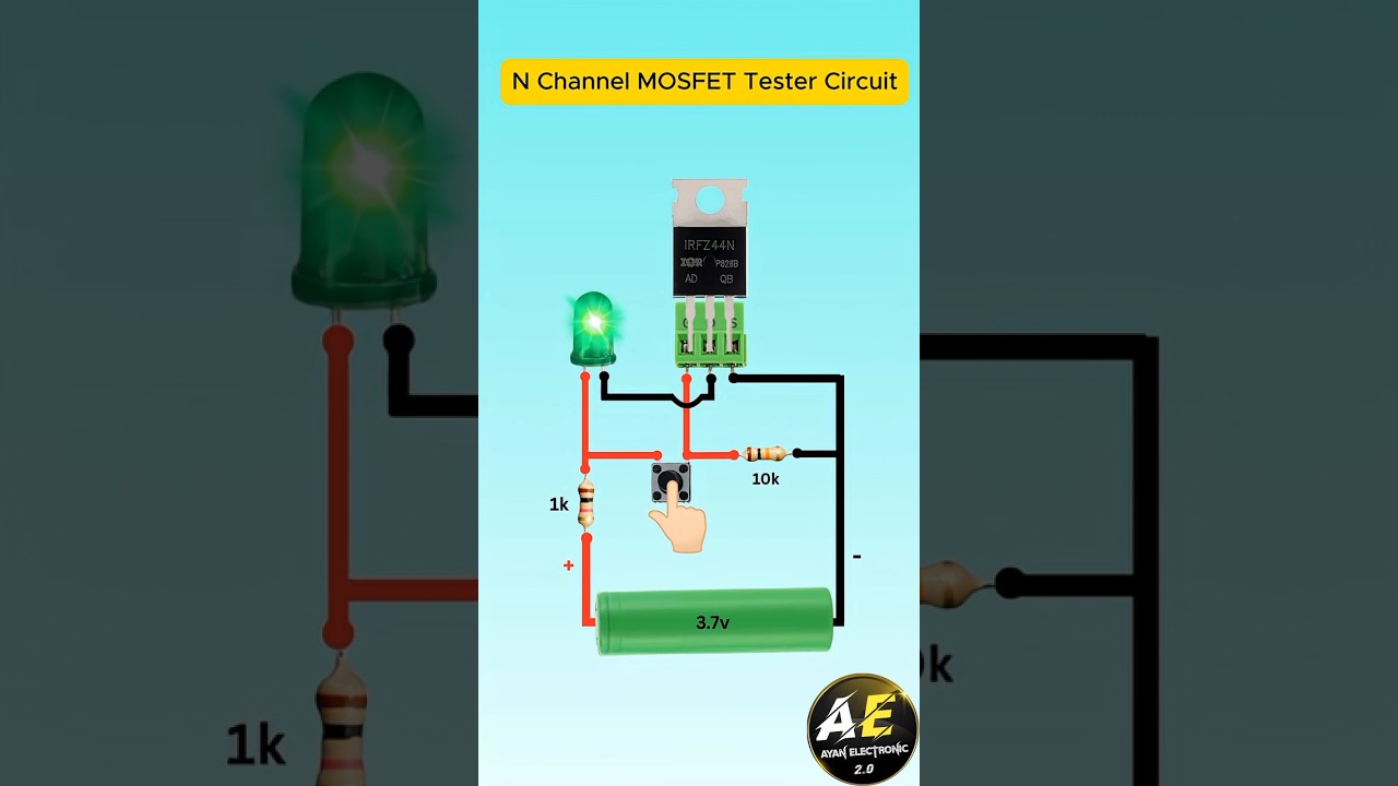 Simple MOSFET Tester Circuit | N-Channel 