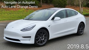 Tesla Model 3 No Confirmation Lane change Autopilot -  Update 2019.8.5