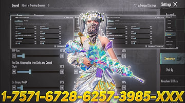 New Update 4.1⚡Best Sensitivity Code + Control Settings Pubg Mobile/Bgmi Sensitivity 2025