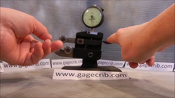 HOW TO set the Lever Stop adjustment of a Tri Roll Thread Comparator