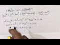 Algebra Unit- Polynomials-Part 2- Polynomial Operations- addition subtraction and multiplication