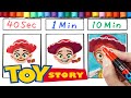 Drawing Jessie in 40Sec.1Min.10Min(Toy Story5)