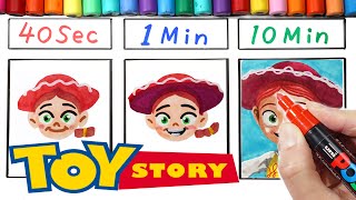 Drawing Jessie in 40Sec.1Min.10Min(Toy Story5)