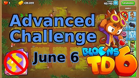 Bloons TD 6 Advanced Challenge | 1 Red Bloon And A Dollar | No Hero No MK | June 6 2022