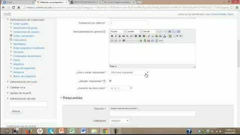 Vídeo tutorial 11, Plataforma moodle para profesores: Cuestionarios