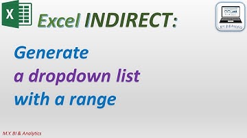 Excel Tips & Tricks: Dropdown List by Indirect Function with Range