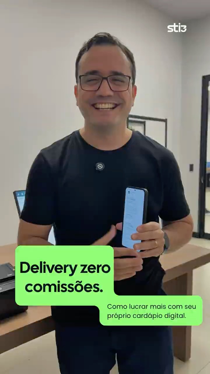 Cardápio digital e delivery da STi3