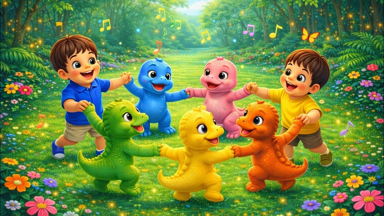 Five Little Dinos | Fun Rhyme for Kids | Nursery Rhymes & Kids Songs | Family Song for Kids |Cartoon