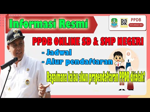 PPDB online Kota Bekasi 2022 II tutorial ketika akun prapendaftaran ditolak
