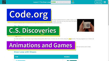 The Draw Loop - 2019 Lesson 7 Part 4 Code.org Animate and Games Code.org Tutorial with Answers