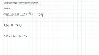 Herleiden - Gelijksoortige termen samennemen