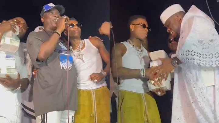 WIZKID SURPRISES K1 DE ULTIMATE WITH MILLIONS OF NAIRA AND DOLLARS AT HIS NEW YEAR WHITE PARTY