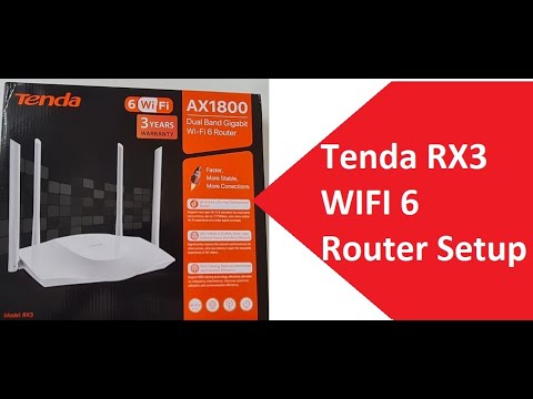Routeur Gigabit Tenda RX3 WiFi 6 AX1800 double bande