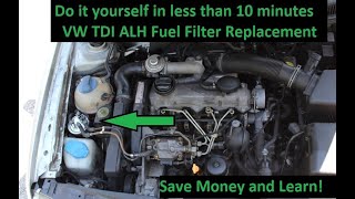 How to Change a Volkswagen Golf Jetta 1.9 TDI Fuel Filter at home! DIY and SAVE! Diesel by Boostie Motorsports 618 views 5 months ago 7 minutes, 59 seconds