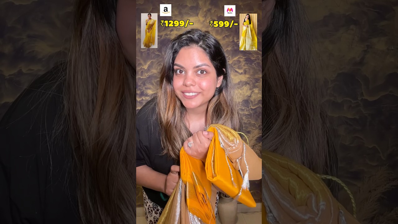 Bought 2 Sarees from Myntra & Amazon | which one you like?