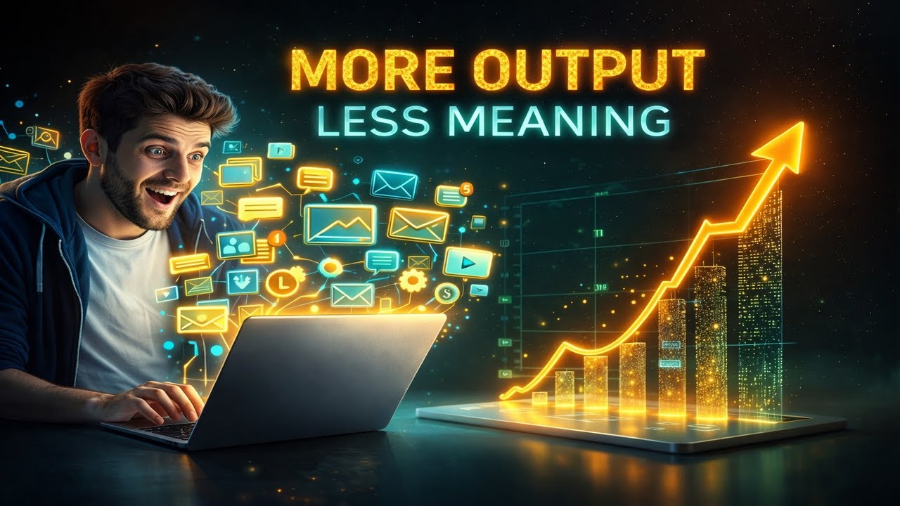 More Input Less Output AI Productivity: More Output, Less Meaning | Are We Losing Purpose ...