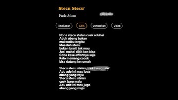 Thumbnail of Stecu Stecu - Faris Adam  🎶 #laguviral #lyrics