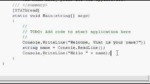 C# tutorial: Basic Console app