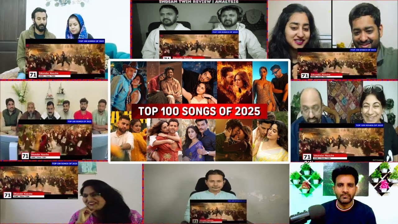 2025's Top 100 Most Viewed Indian Songs on YouTube | Top Indian Songs Of The Year 2025 | Reaction