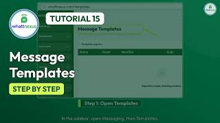 How to Create a WhatsApp Message Template | WhattNexus Tutorial 15