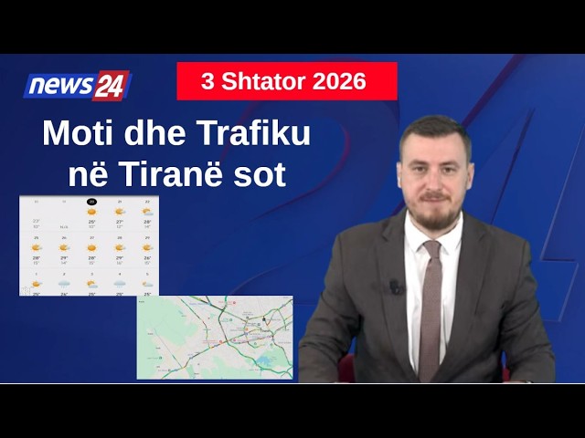 Si do të jetë moti sot? Pikat kryesore ku trafiku shfaqet më i rënduar! Data 03 Shtator 2026