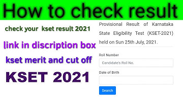 check your kset result 2021 ।। kset result and cutoff 2021।।