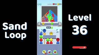 🎨 Sand Loop Level 36 Gameplay | Relaxing Tap Game | Satisfying Sand Art | Solutionguruji 🌈
