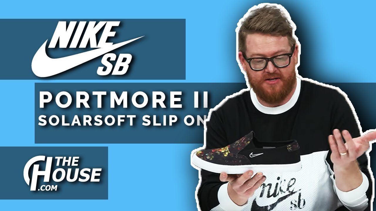 2018 Nike SB Portmore 2 Solarsoft Slip On Skate Shoes ميني كورن