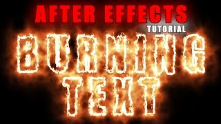 After Effects Tutorial Burning Titles For Motion Graphics