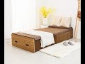 Creative Kraft Paper Folding Bed Rollaway Guest Single Bed Cot Fold Out Bed