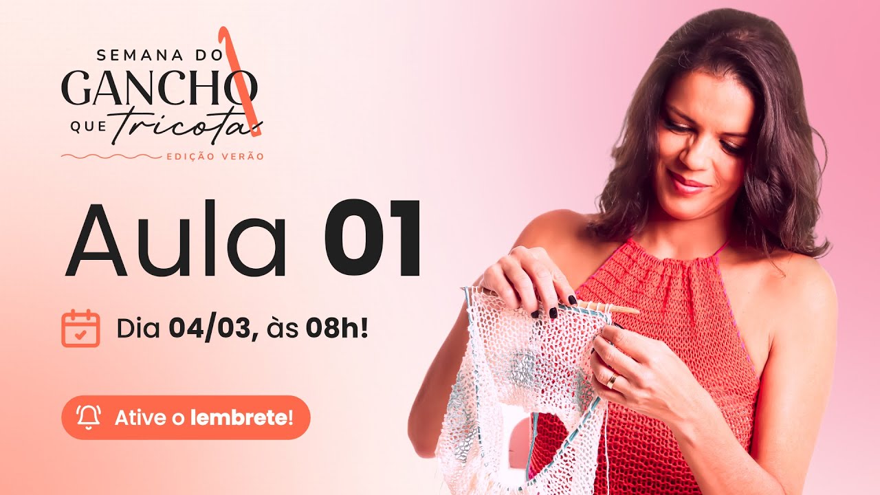 🧶AULA 01 - SEMANA DO GANCHO QUE TRICOTA - Regata Bruma em KNOOKING