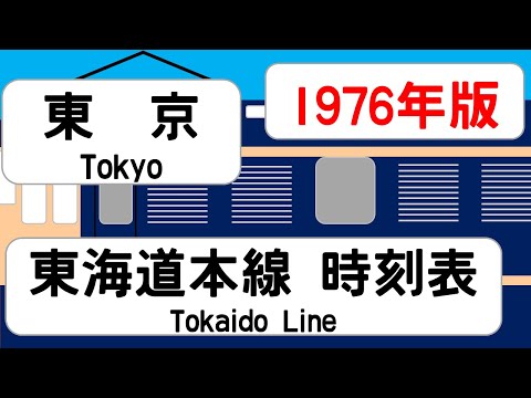 国鉄時刻表】1976年 東京駅 東海道本線 JAPAN TOKYO station