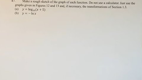 47. Make a rough sketch of the graph of each function. Do not use a calculator. Just use the graphs