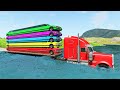 Long Cars Transportation with Truck on Beach - Deep Water vs Car - GTA 5 – BeamNG.Drive | BeamNG