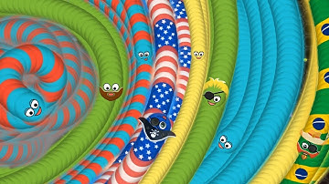 Wormate.io © The Biggest Worm Trap Party Ever World Record - Wormateio Epic Moments Play ✓