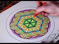 HOW TO DRAW FLOWER OF LIFE - SACRED GEOMETRY | Step by step lesson. Eng version