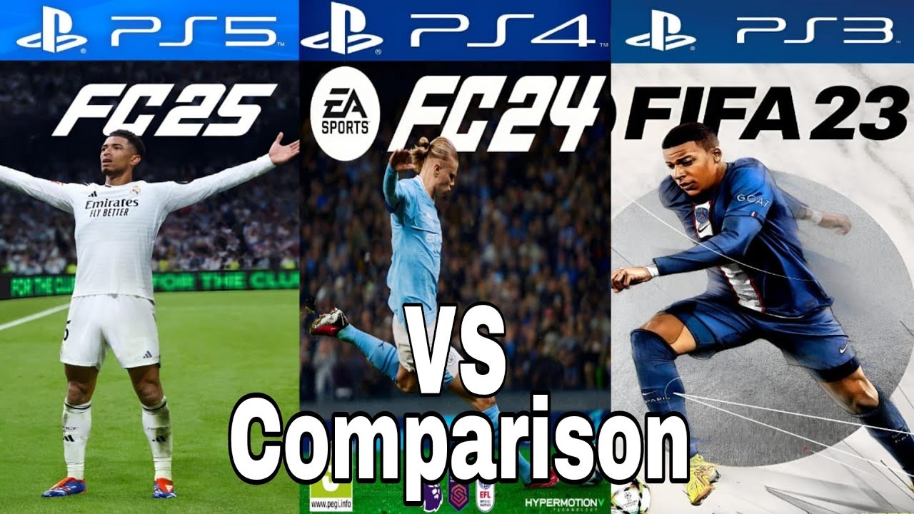 EA FC 25 PS5 Vs EA FC 24 PS4 Vs FIFA 23 PS3