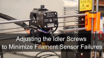Adjusting the Extruder on the Prusa i3 MK3 to Minimize Filament Sensor Errors