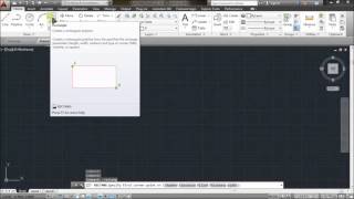 How to draw rectangular in AutCAD 2014.
