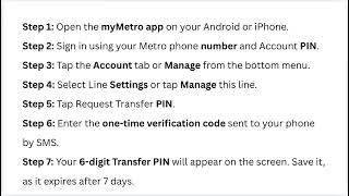 How to Get Your Metro by T-Mobile Transfer PIN and Account Number – Step-by-Step Guide