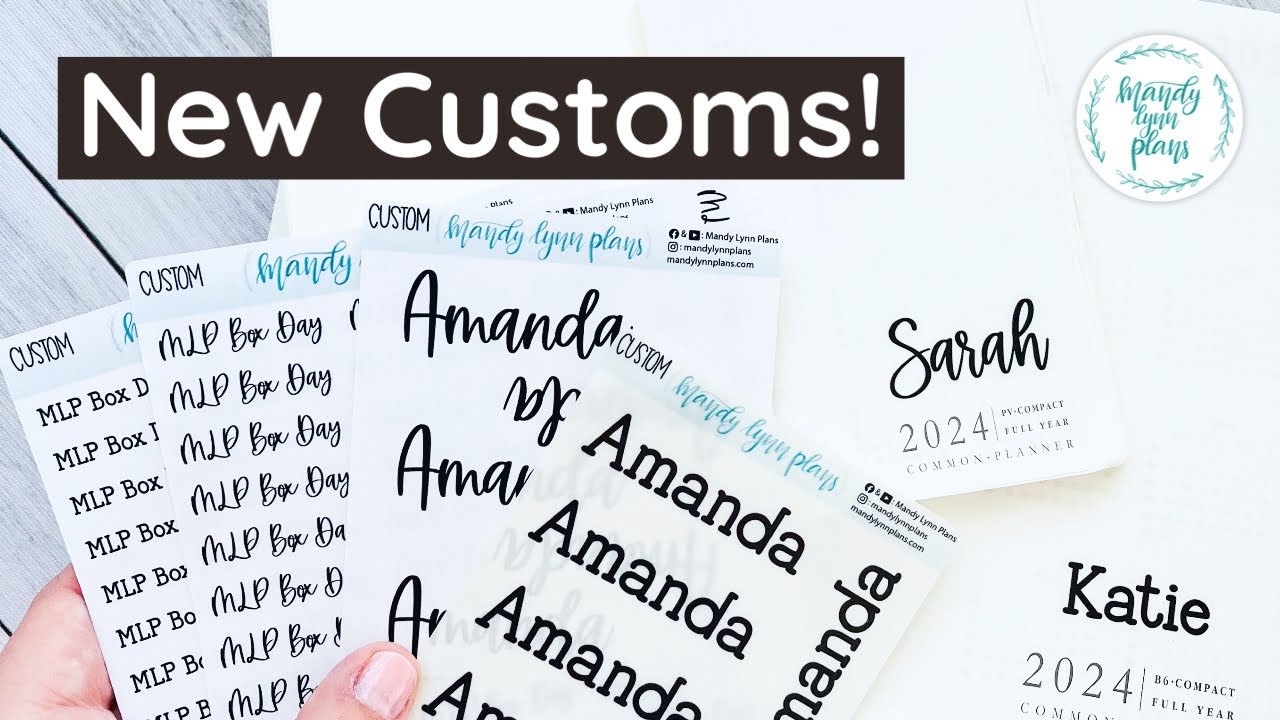 NEW Custom Script Font Options! || Mandy Lynn Plans - YouTube