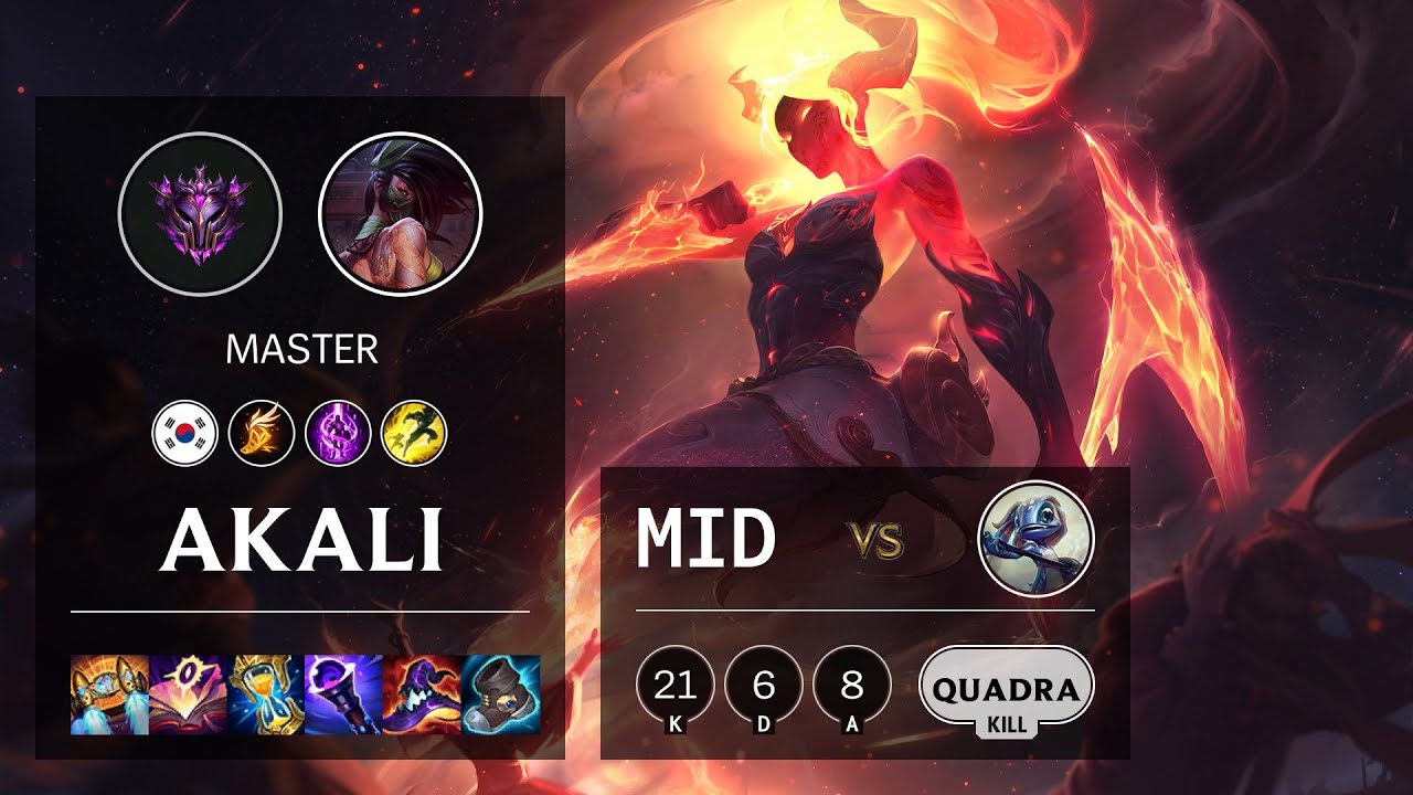 Akali Mid vs Fizz - KR Master Patch 11.21