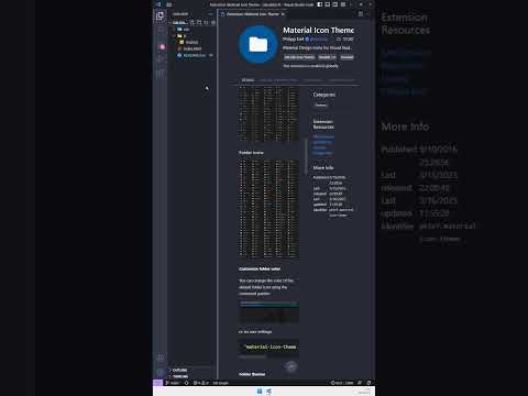 Расширение Material Icon Theme для Visual Studio Code #shorts