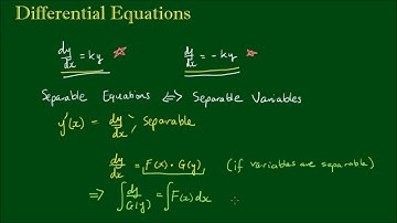 Differential Equations with Separable Variables - Example 1