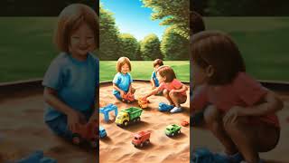 Kids Playing with Toy Trucks in the Sandbox! 🚜