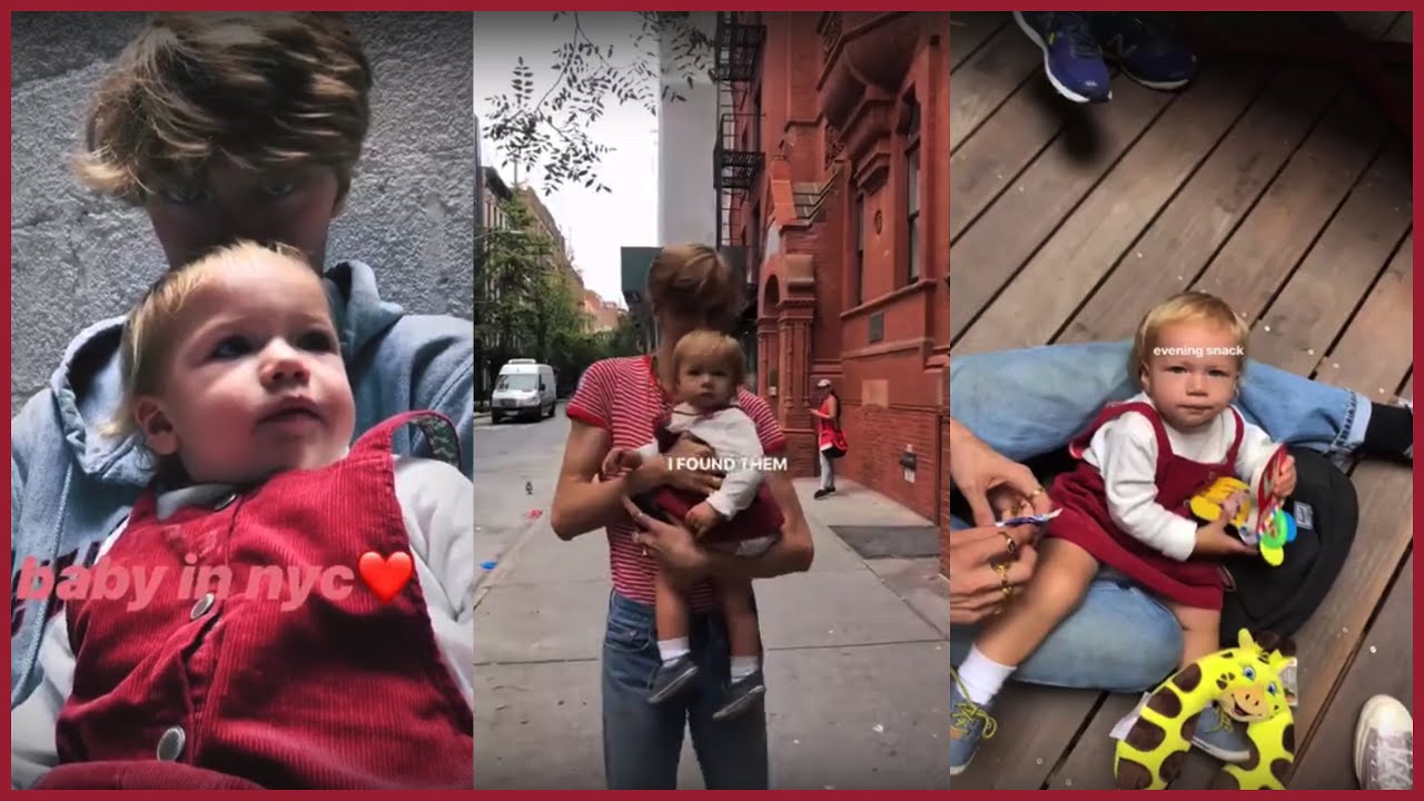 Lucky Blue Smith and his daughter Gravity in NYC | 7 September, 2018