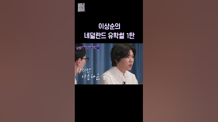 [유퀴즈] 이상순 피셜 네덜란드 여행을 가야 하는 이유